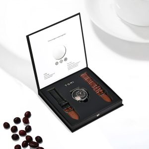 Tomi Brand Authorized Men's Watch Set Leather Strap